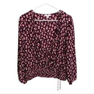 Candie's Pattern Open Front Loose Blouse XL